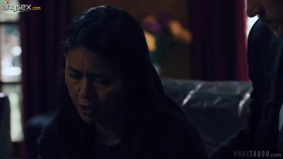 Longing For a Strong Man To Be By Her Side, Curvy Asian Widowed MILF Seduces Her Military Stepson