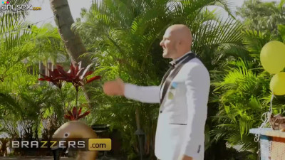 Busty Plump-assed Latina Bombshell Victoria June Gets Fucked In the Pool By a Hunky Dude In a Tux