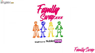 Stepdad and stepson fucking stepsisters Lulu Chu and Fiona Frost
