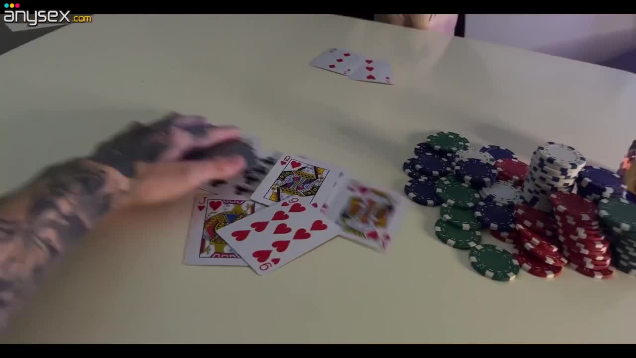 Russian slut looses a game of poker and has to lick his dick from over the desk Free Porn Videos | ePornAny.