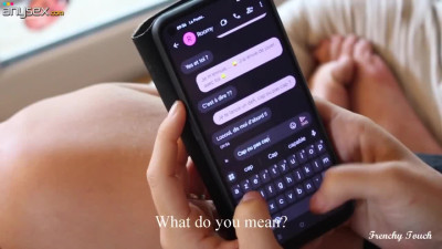 Babe invites her booty call to fuck her good, and he's there in 9 minutes