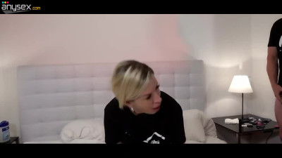 Blonde MILF is getting her mouth and pussy fucked in a nice gangbang