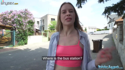Kinky Nikki Riddle breaks her limits for 50 Euros! - Public Agent