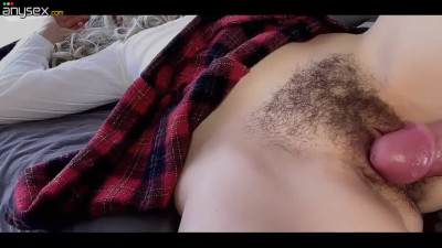 Blonde step-mom hugely squirt after teen step-son fucked her hairy pussy