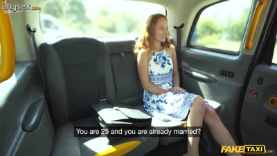 Kink skinny petite redhead Lucianna Lucci was fucked by a taxi driver on a backseat