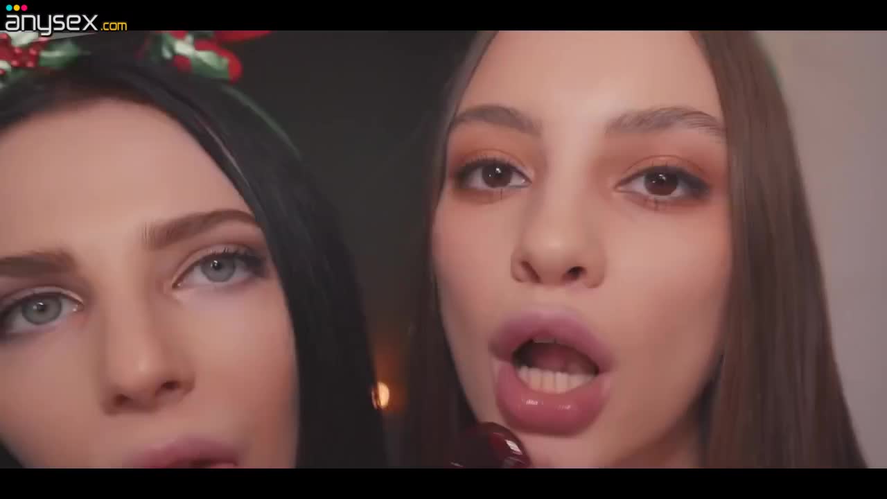 Two pretty deer are pleasing two guys in a vigorous orgy as a Christmas gift Free Porn Videos | ePornAny.
