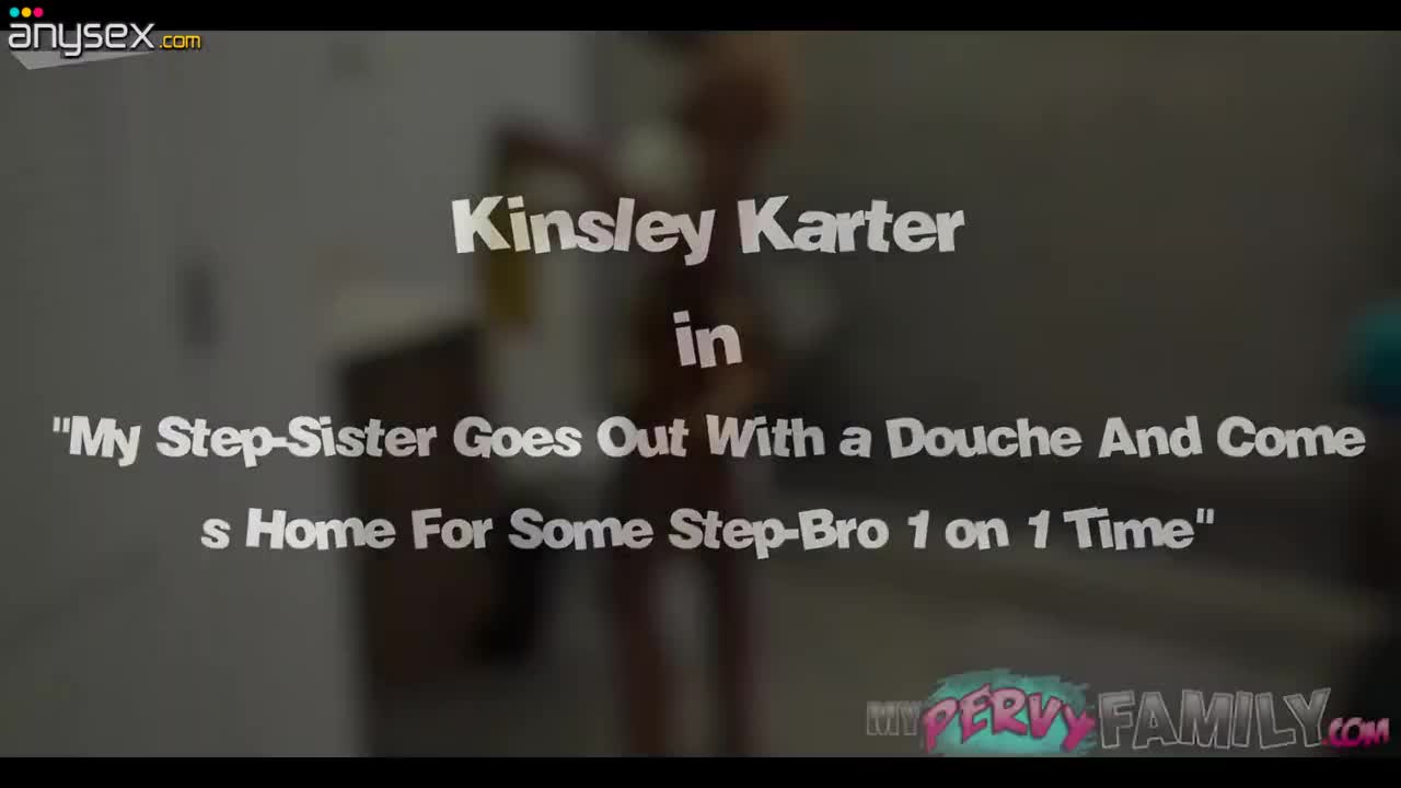 Pretty ebony teen Kinsley Karter plays with her stepbro's cock on camera Free Porn Videos | ePornAny.