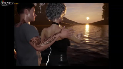3D animated granny gets a young dick inside