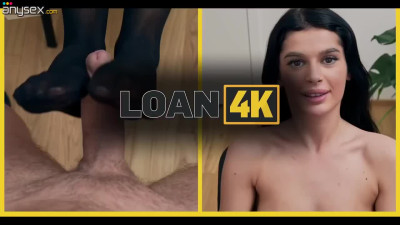Insolent brunette teen will do anything to loan agent to get money