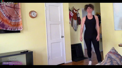 Milf decided to try yoga on her stepson's friend's big dick.