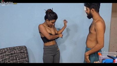 Indian teen is standing on all fours for her stepbro's hard boner