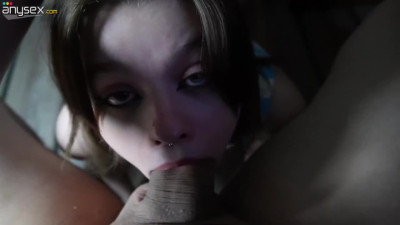 Russian Amateur - Hardcore facefuck with cum dumping for submissive teen